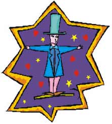 un magicien en dessin