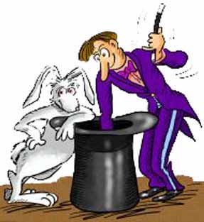 dessin d'un artiste avec son lapin